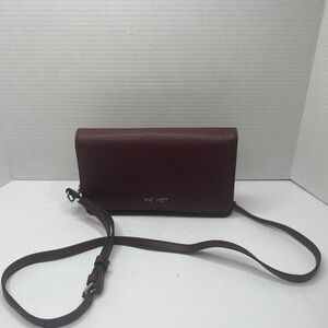 Nine West Wine Red Crossbody Wallet